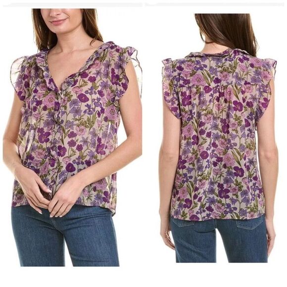 CAbi trifle top sheer purple size small - Picture 1 of 6